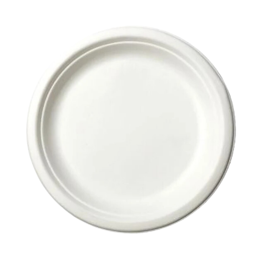 Platos Blancos Desechables Biodegradables 18cm Pack 50U - Alba Hogar