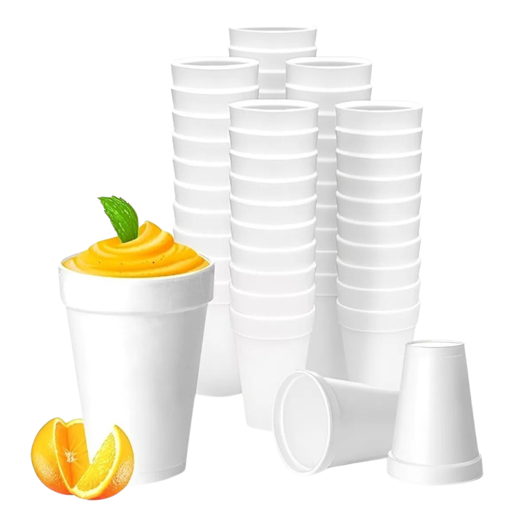 Juego De Vasos De Papel Para Café Con Etiqueta. Contenedor De