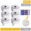Papel Higiénico Jumbo Industrial Suave 500m 6 Rollos