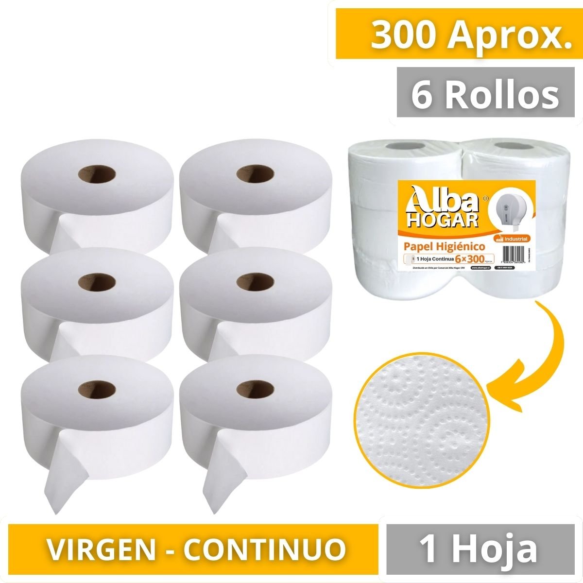Papel Higienico Industrial Alba Hogar