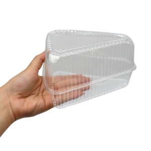 Porta torta individual transparente reciclable Alba Hogar — tapa y cierre