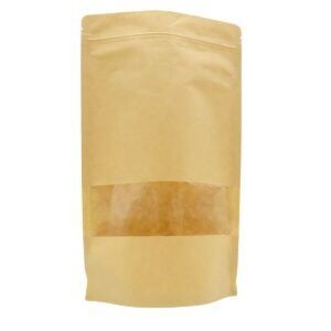 Bolsa de papel kraft con ventana y cierre ziploc Alba Hogar