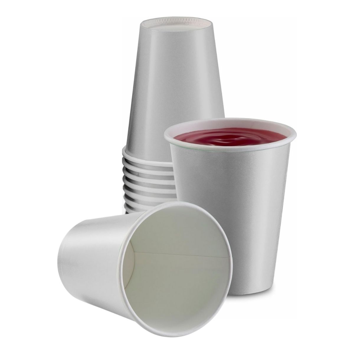 Vasos Desechables Plateado 10 Und