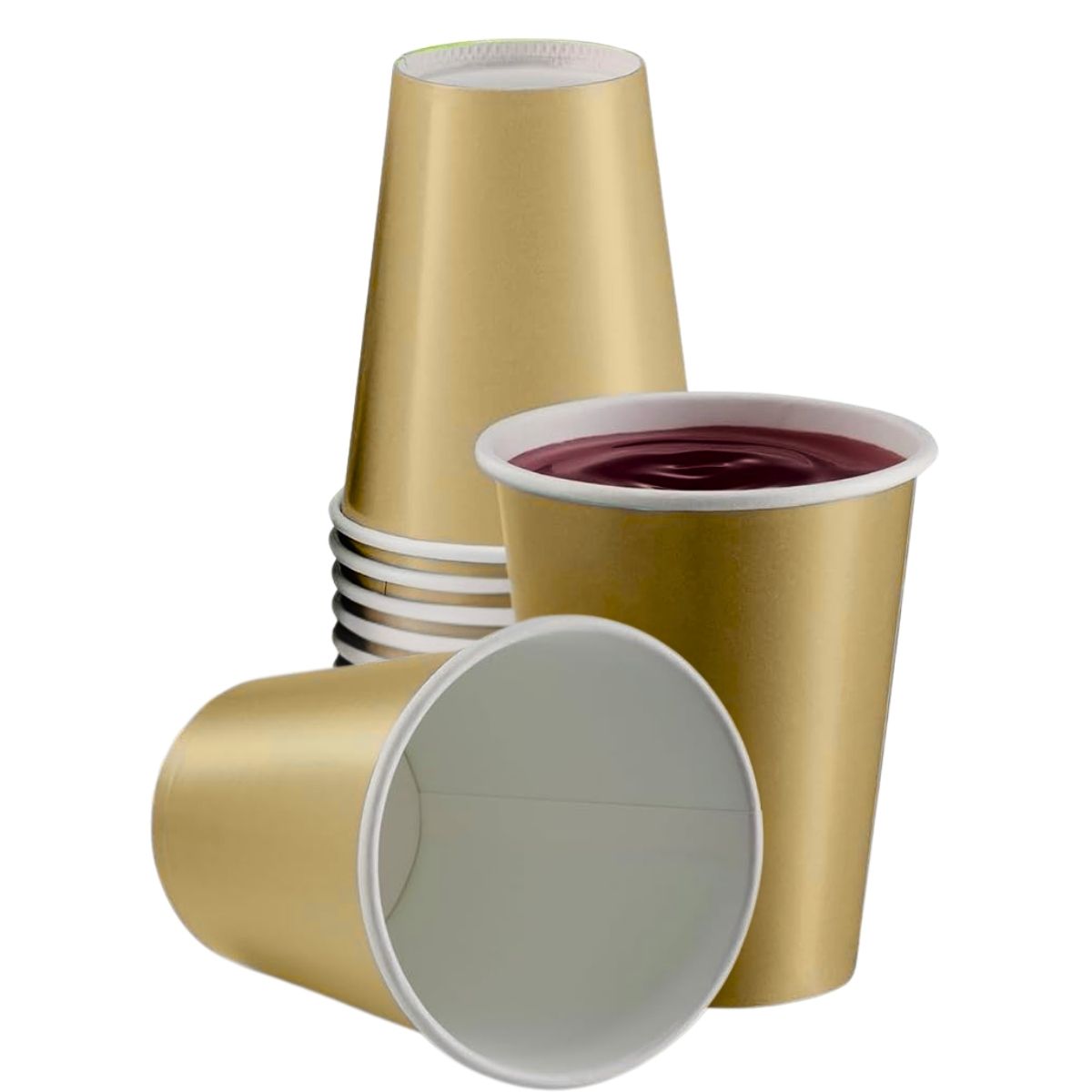 Vasos Desechables Dorado 10 Und