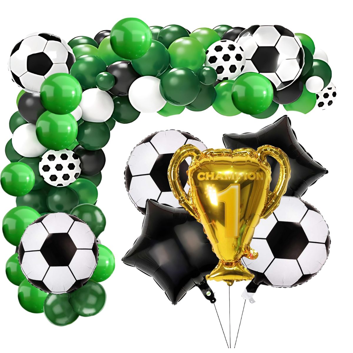 Set De Globos De Cumpleaños Fútbol 74 Piezas