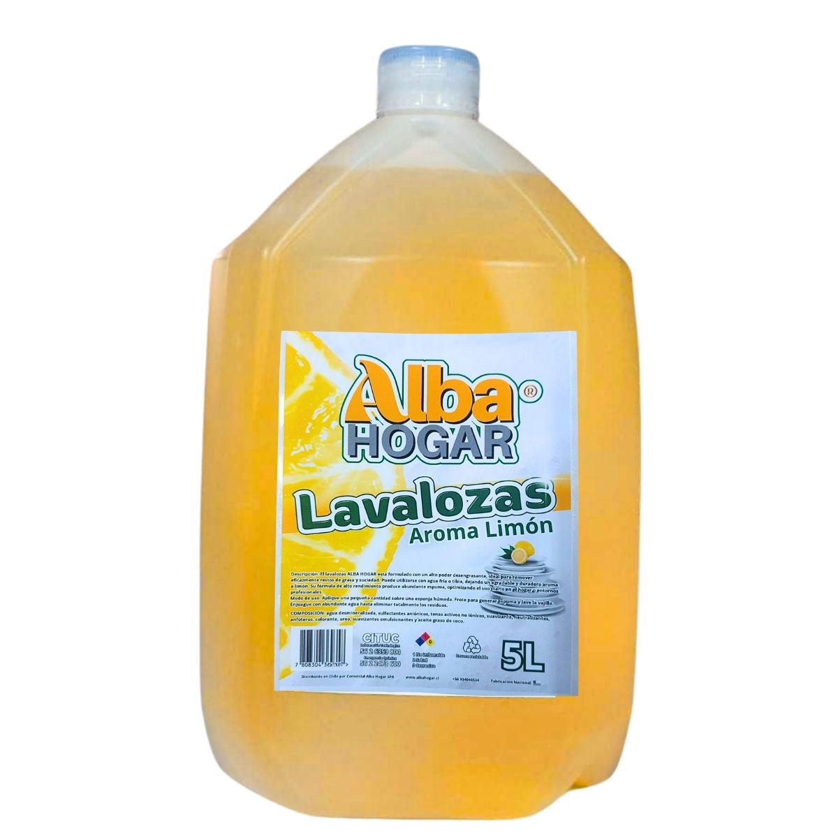Lavalozas 5 Litros Alba Hogar Aroma Limón