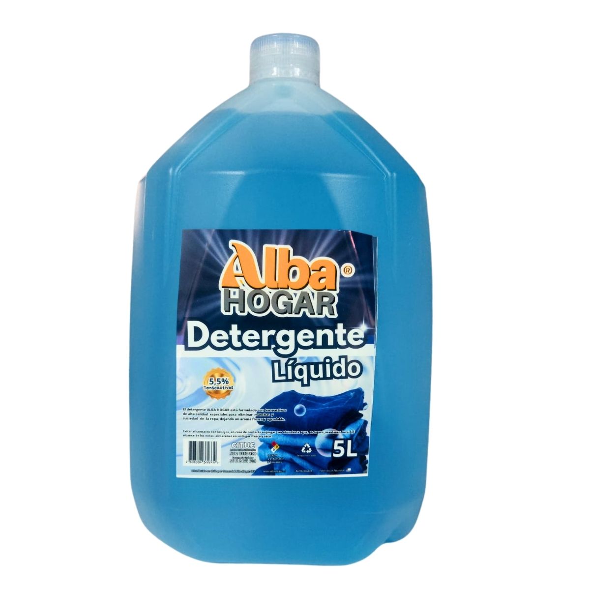 Detergente Líquido 5L Alba Hogar Jabón Líquido