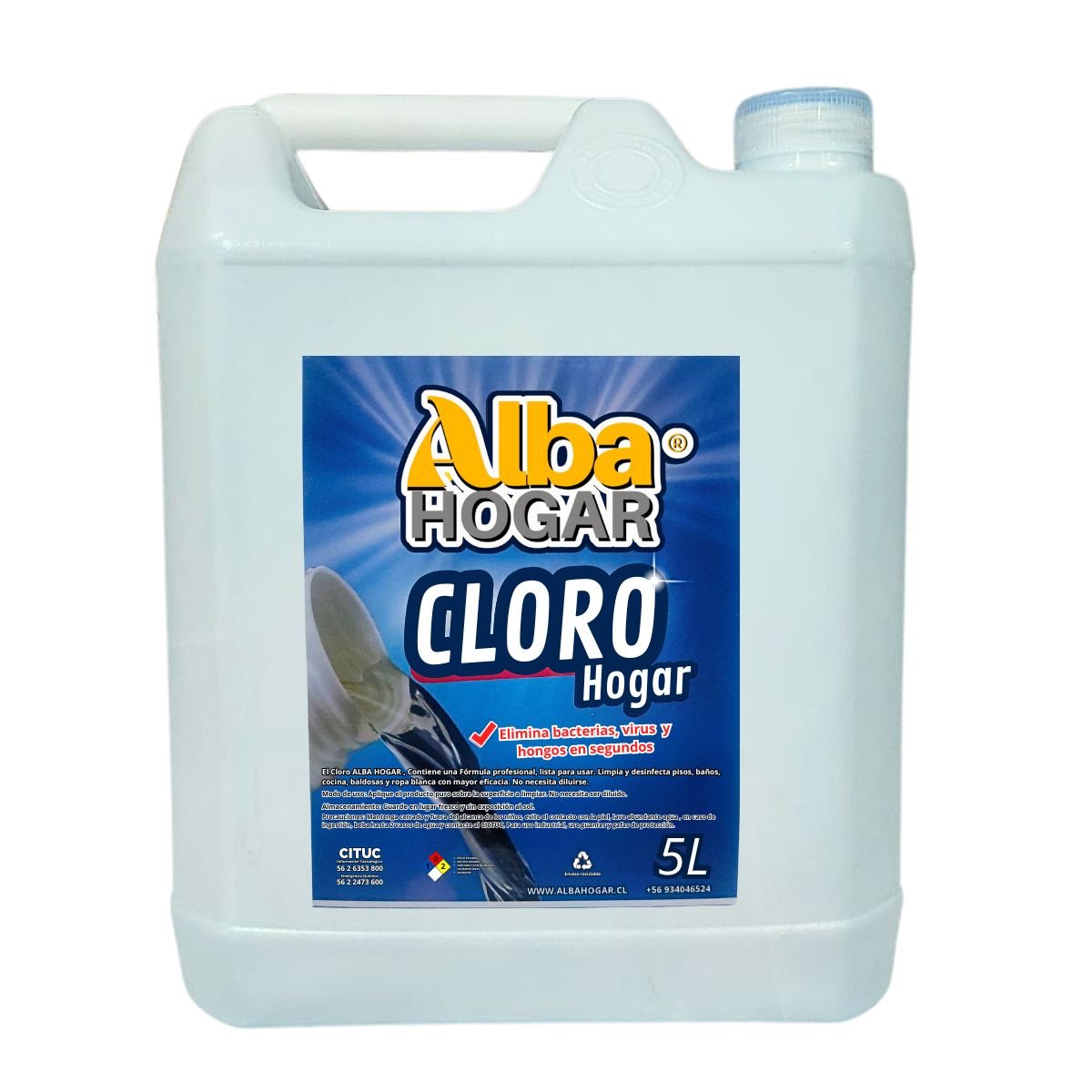 Cloro Hogar 5 Litros Alba Hogar