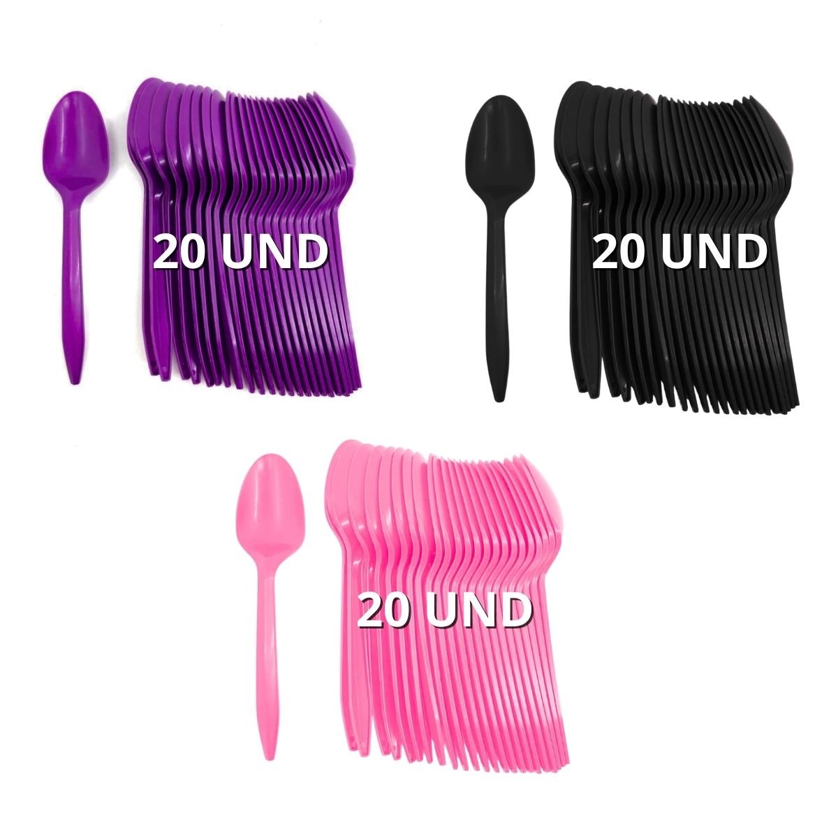 Set de Cuchara Desechable de Colores