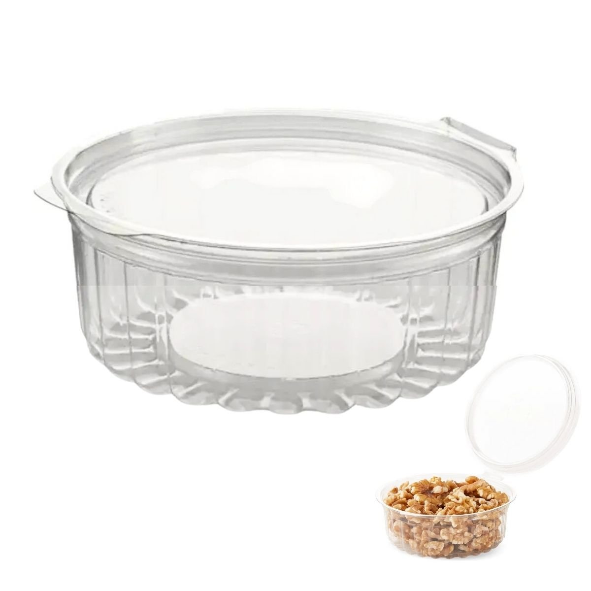 Pote Plástico con Tapa Plana 8oz