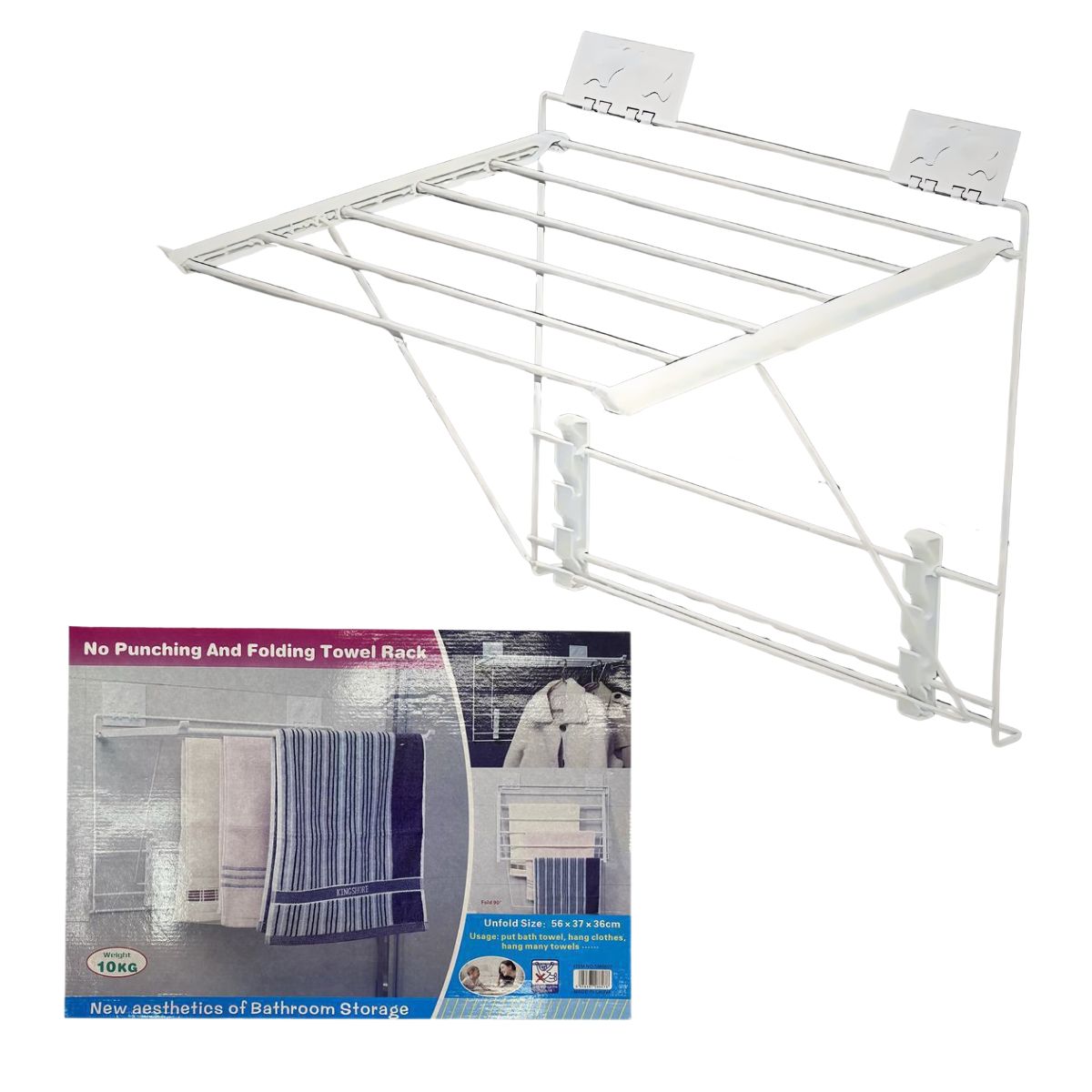 Tendedero de Toallas Retráctil Colgador Plegable
