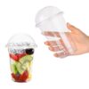 Vaso Plástico Con Tapa Domo 16oz