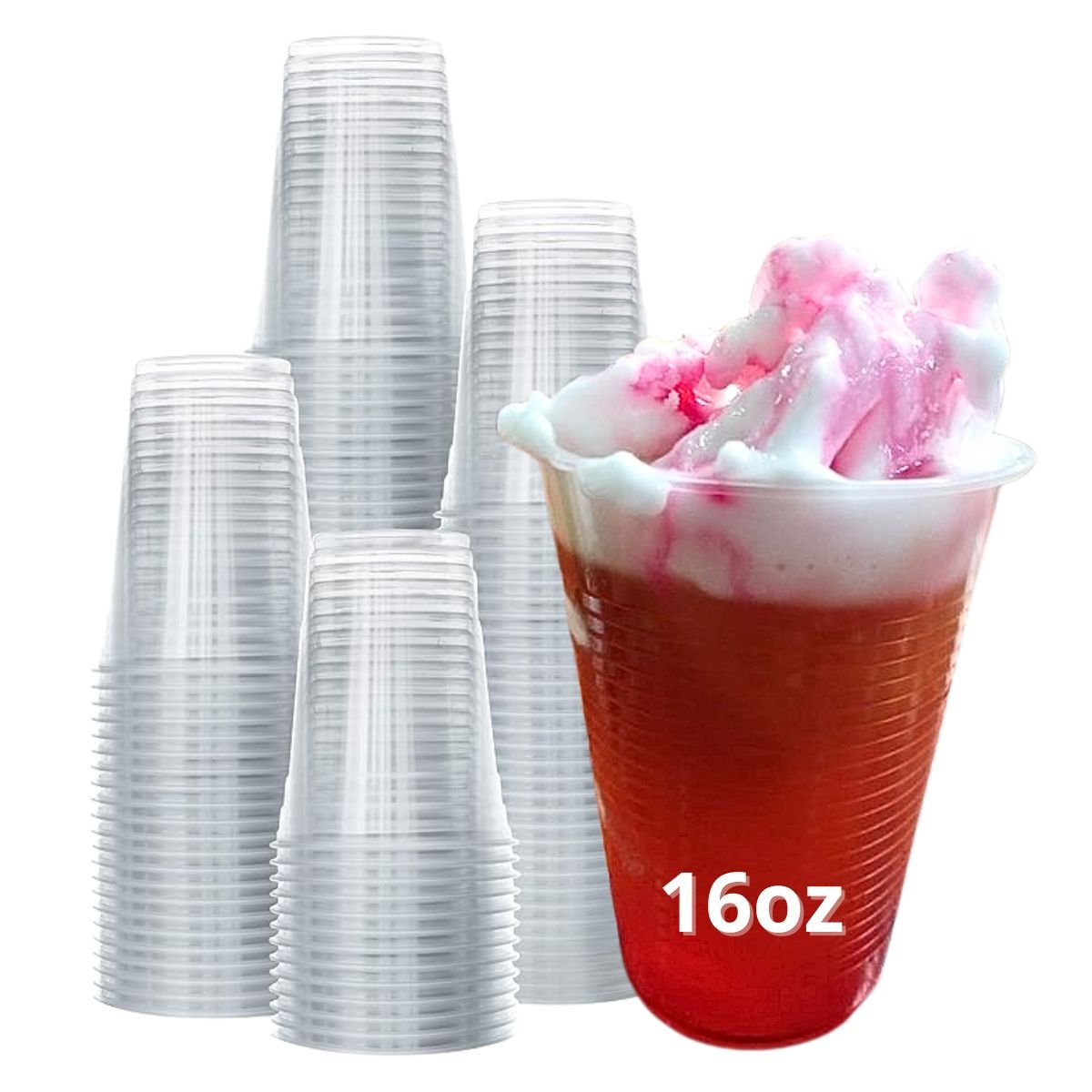 Vaso Plástico Transparente 16oz